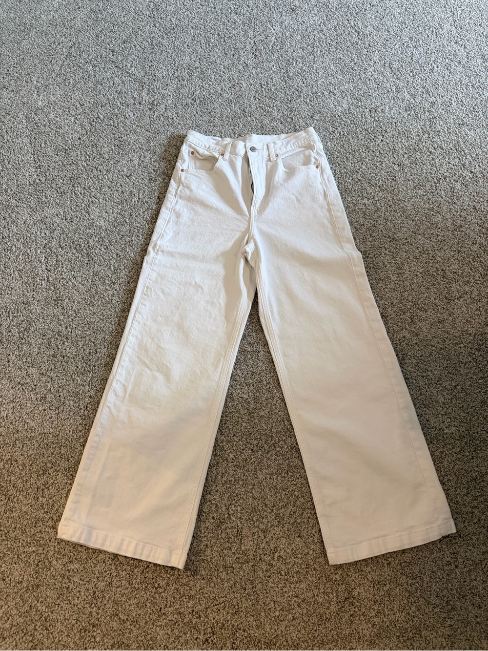 Gap Wide-Leg White Jeans-28T